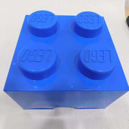 LEGO Brand 4-Stud Blue Plastic Storage Container image number 1
