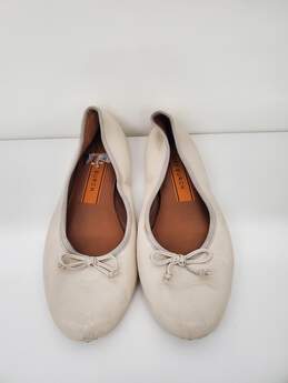 Women Tory Burch Flats Slip On Shoes Size-7.5 Used (white)
