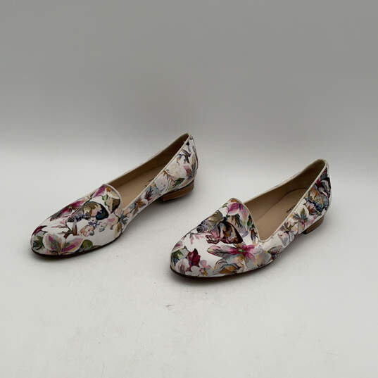 Womens Multicolor Floral Print Fashionable Slip-On Loafer Shoes Size 8 image number 3