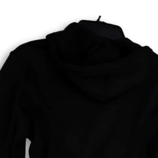 NWT Womens Black Long Sleeve Pockets Stretch Full-Zip Hoodie Size Medium image number 4