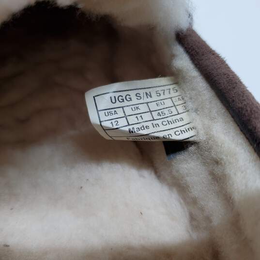 Ugg Ascot brown suede fleece lined slippers image number 4