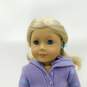 2013 American Girl Doll Blonde Hair Blue Eyes Earrings W/ Hair Accessories Brush image number 3
