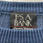 Mens Blue Cable Knit Long Sleeve Round Neck Pullover Sweater Size XL image number 3