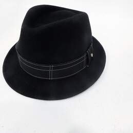 NWT Stetson Mercedes Benz Collection Trilby Hat Black Wool Fedora Size Large alternative image