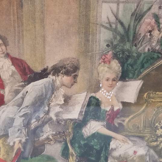 Mozart at Court of Marie Antoinette Vintage Color Lithograph image number 5