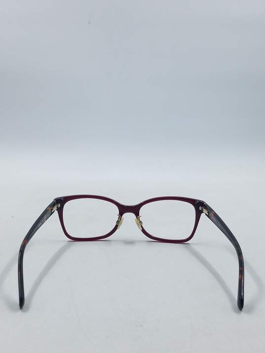 Isaac Mizrahi Burgundy Oval Eyeglasses image number 3