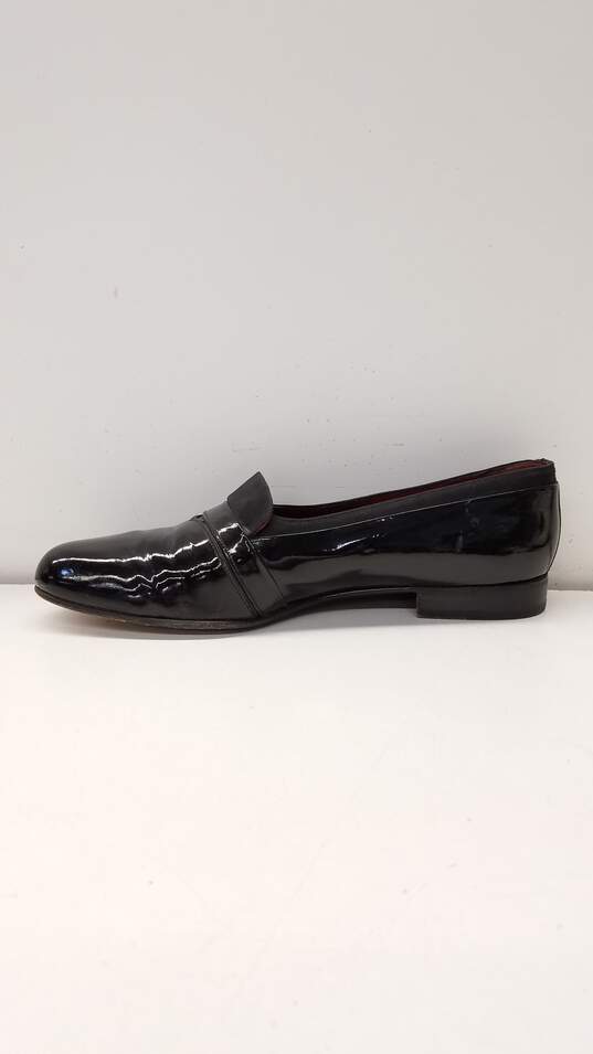 BALLY Italy Black Patent Leather Slip On Loafers Shoes Men's Size 12 M image number 2