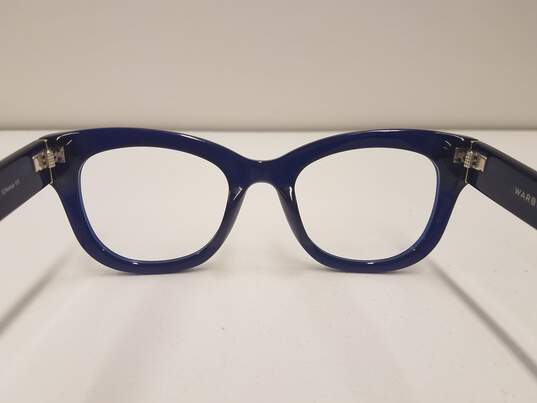 Warby Parker Gemma Blue Oversized Eyeglasses Rx image number 7