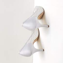 Nina Women's Fawn Silver Glittery Mesh Heel  Size 10 alternative image
