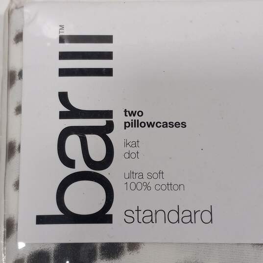 Bar III IKAT Dot Pattern Ultra Soft Cotton Two Pillowcases Size Standard image number 4