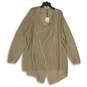 NWT Womens Brown Knitted Long Sleeve Open Front Cardigan Sweater Size 2X image number 1