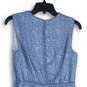 Sam Edelman Womens Blue White Printed Ruffle Sleeveless Shift Dress Size 4 image number 4