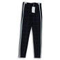NWT Womens Black Blue Plaid Pull On Skinny Leg Dress Pants Size Small image number 1
