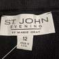 St. John Women Black Velvet Accent Skirt Sz12 image number 3