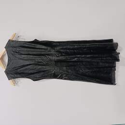 Calvin Klein Black Diamond Cut Fit and Flare Pleated Dress Size 4 alternative image