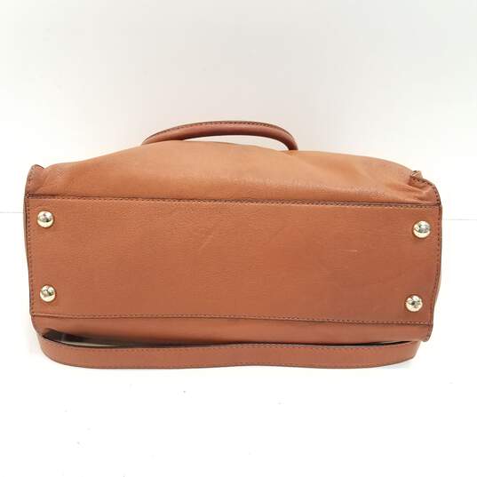 Michael Michael Kors Brown Leather Hamilton Tote Bag image number 8