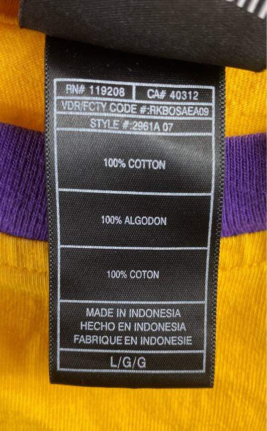 Adidas Men Gold NBA LA Lakers Long Sleeve Shirt L image number 4