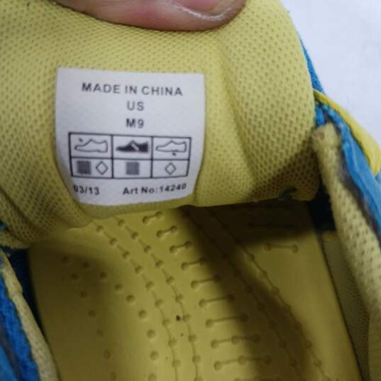 Crocs Men's Blue & Yellow Running Shoes Size 9 image number 6
