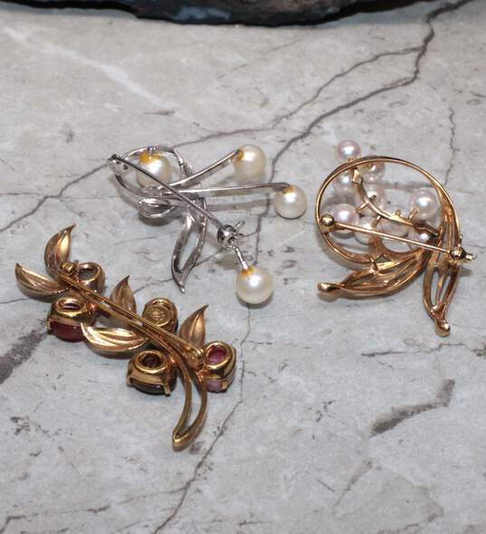 Bundle of 3 Sterling Silver Brooches image number 3