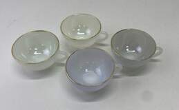 Vintage Arcopal Harlequin Opalescent French Coffee/ Espresso 4pc Cups