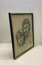 Portrait of a Couple Drawing by Bob Hicks Signed. Framed 1978 image number 2