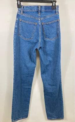 NWT Abercrombie & Fitch Womens Blue 90s Ultra High Rise Straight Jeans Size 24 alternative image