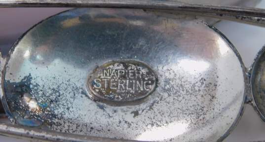 Vintage Napier Sterling Silver Mid Century Modern Brooch 11.9g image number 4