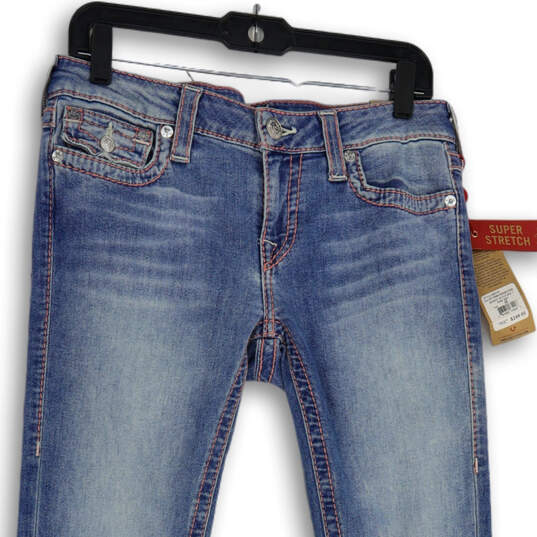NWT Womens Blue Denim Stretch 5-Pocket Design Skinny Leg Jeans Size 30 image number 4