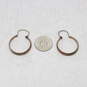 10K Yellow & Rose Gold Hoop Earrings-2.1g image number 2