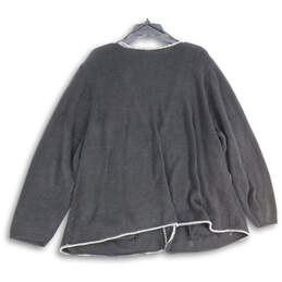 NWT Womens Black Long Sleeve Pockets Cardigan Sweater Size 3X alternative image