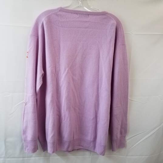 Lingua Franca Lavender Button Up Cardigan Sweater image number 2
