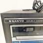 VNTG Sanyo Brand PAT-6300 Model Double Cassette Deck w/ Power Cable image number 5