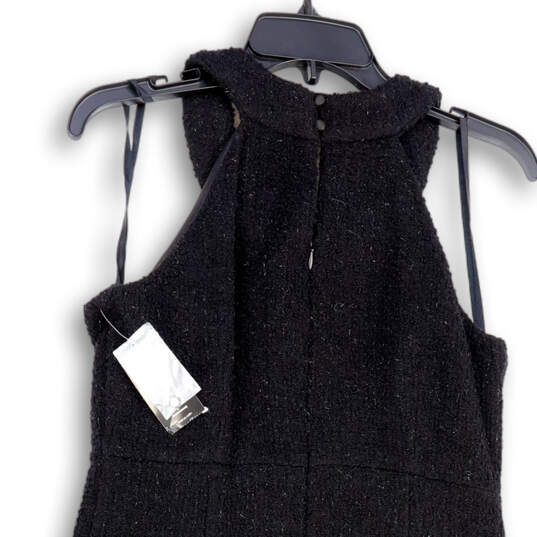 NWT Womens Black Embellished Sleeveless Round Neck Back Zip Mini Dress Sz 6 image number 4
