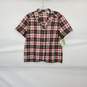Eccobay Vintage Red & Green Plaid Cotton Short Sleeve Shirt WM Size M NWT image number 1