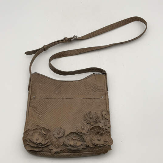 Womens Brown Floral Swing Pack Adjustable Strap Inner Pockets Crossbody Bag image number 1