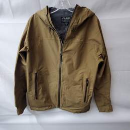 Filson Tan Brown Hooded Rain Jacket Size XS