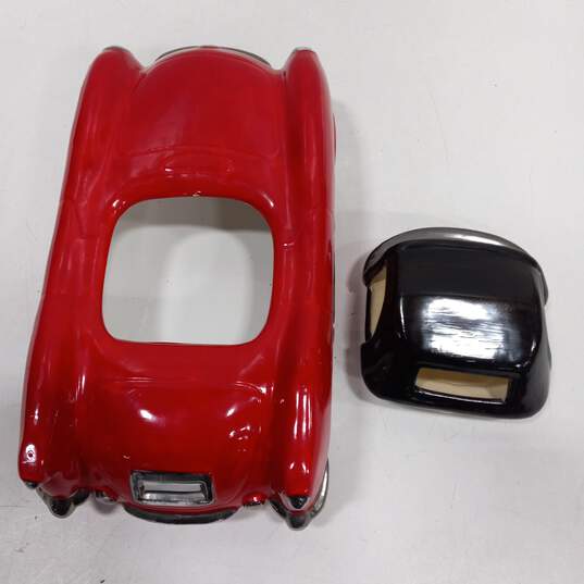 Vintage Classic Ceramic Automobile Red Corvette Trinket Box IOB image number 5