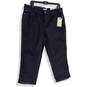 NWT Womens Blue Dark Wash Pockets Regular Fit Denim Straight Jeans Size 14 image number 1