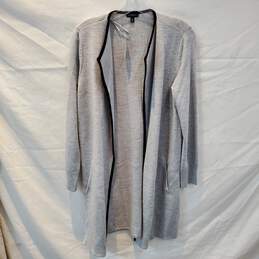 Talbots Gray Merino Wool Blend Long Sleeve Cardigan Sweater Size M NWT