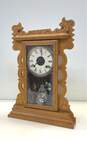 Vintage Wood Wind Up Clock for Parts / Repair image number 4