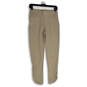 NWT Womens Beige Flat Front Elastic Waist Pull-On Ankle Pants Size Small image number 1