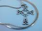 Sterling Silver Celtic Cross Knot Connemara Marble Peridot Jewelry 18.0g image number 5