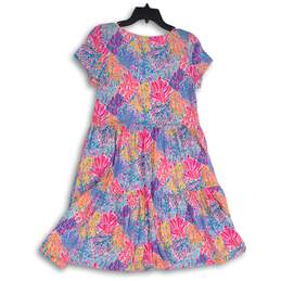 Lilly Pulitzer Womens Geanna Multicolor Tiered Trapeze & Swing Dress Size Small alternative image