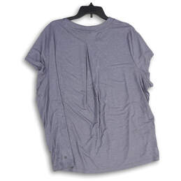 Womens Gray Crew Neck Short Sleeve Pullover T-Shirt Size X-Large alternative image