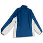 NWT Mens Blue White Mock Neck Long Sleeve Full-Zip Jacket Size X-Large image number 2
