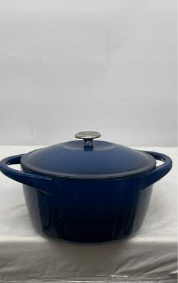 Dark Blue Enameled Round Casserole Cookware Cast Iron With Lid W-0550569-N