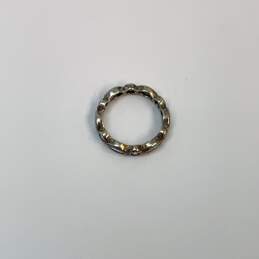 Designer Pandora S925 ALE Sterling Silver Crystal Cut Stone Wedding Band Ring alternative image