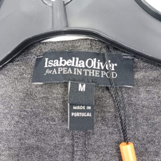 A Pea In The Pod Isabella Oliver Women's Gray Kara Drape Cardigan Sze M NWT image number 3