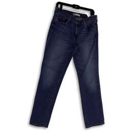 Womens Blue Denim Medium Wash Regular Fit Pockets Straight Leg Jeans Sz 10M