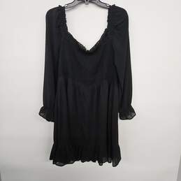 Black Sheer Long Sleeve Dress alternative image
